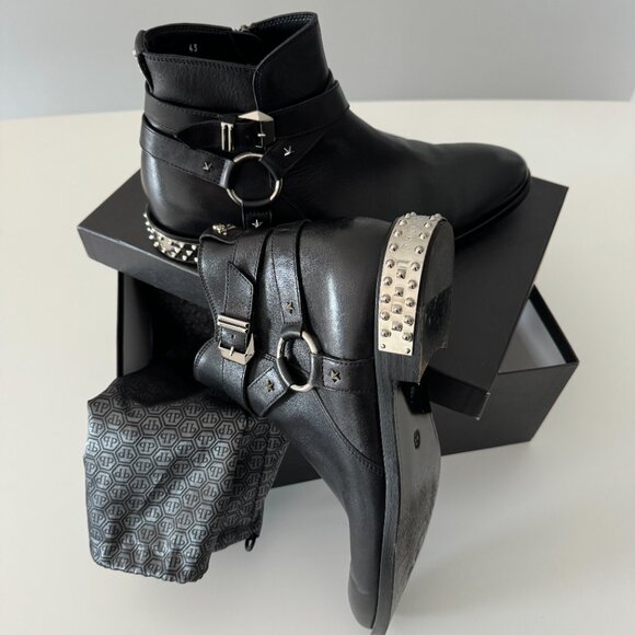 Philipp Plein BOOTS LOW FLAT STARS, Size EU 43/ US 10 - Picture 15 of 17